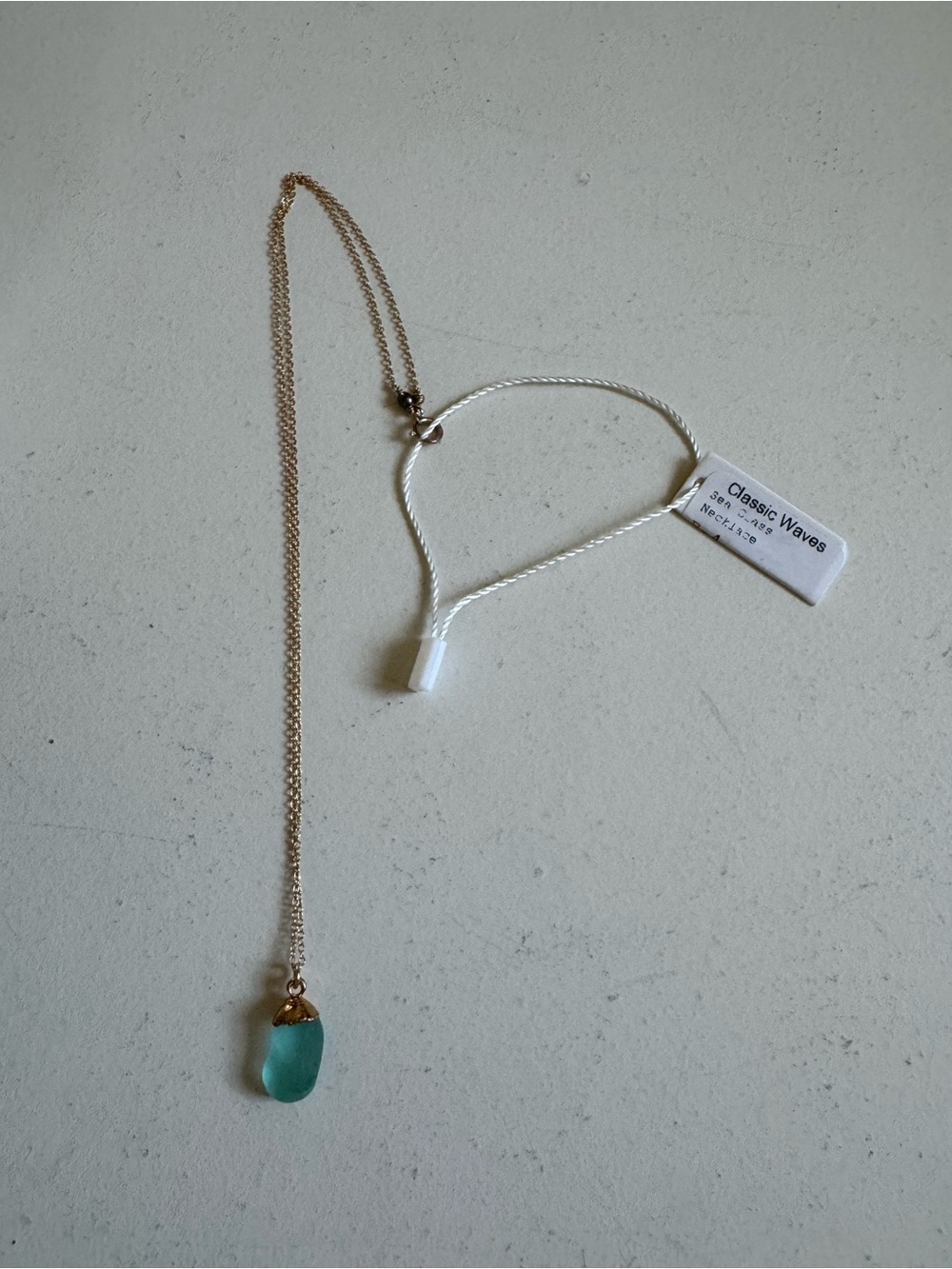 Classic Waves Boutique Aqua Sea Glass Pendant Necklace| Coastal Jewelry |